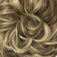 Brown Bun with Blonde Highlights