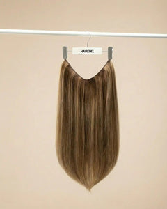 Extensiones Lisas - Castaño claro con highlights rubias#color_casta-o-claro-con-highlights-rubias