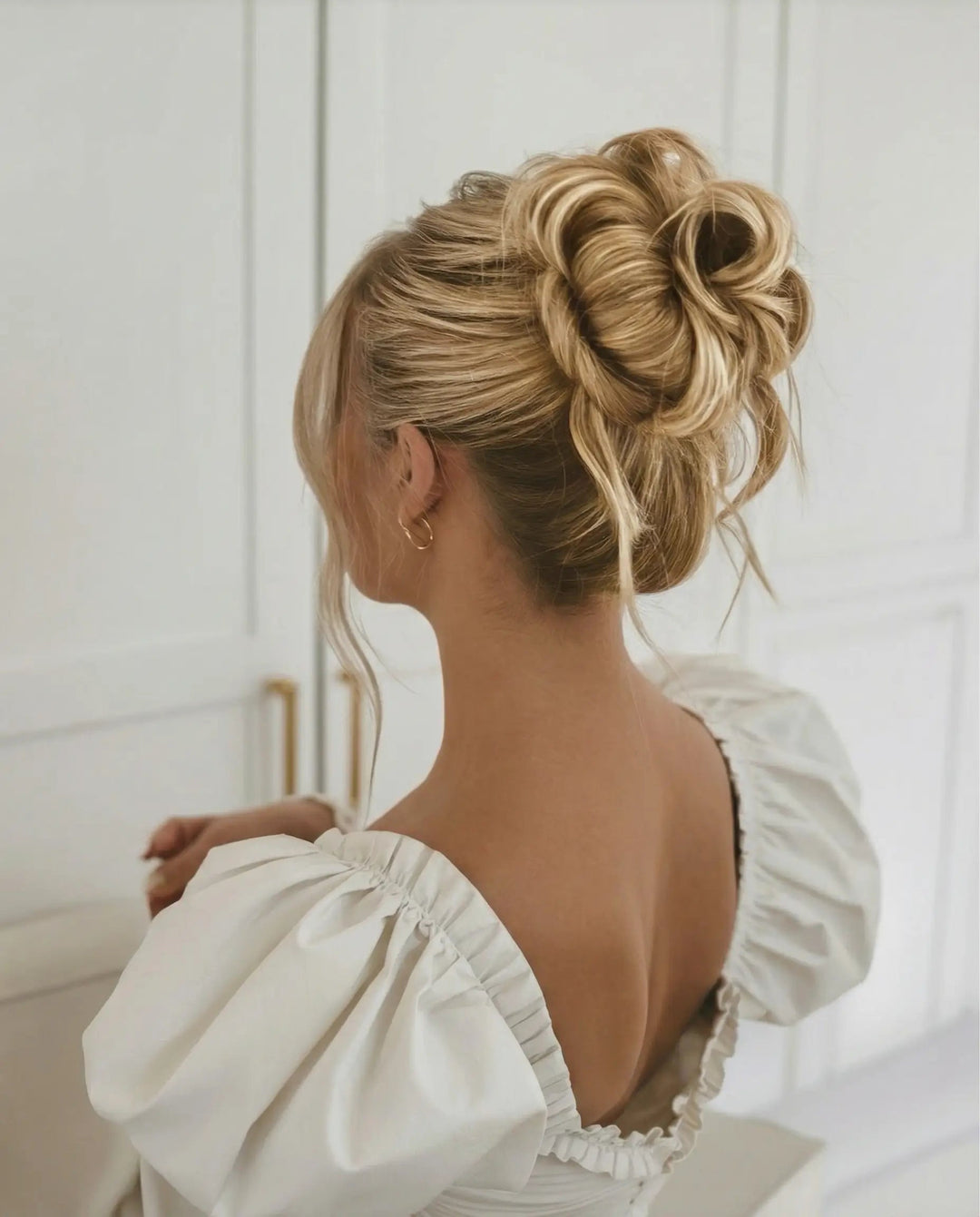 Moños - Moño Rubio claro con highlights#color_mo-o-rubio-claro-con-highlights