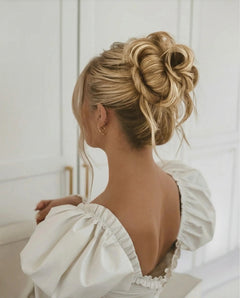Moños - Moño Rubio claro con highlights#color_mo-o-rubio-claro-con-highlights