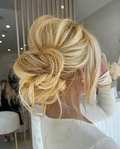 Moños - Moño Rubio miel con highlights#color_mo-o-rubio-miel-con-highlights