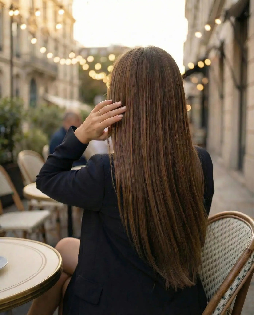 Extensiones Lisas - Castaño con highlights castaño dorado#color_casta-o-con-highlights-casta-o-dorado