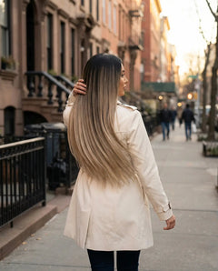 Extensiones Lisas - Negro a Rubio Ceniza#color_negro-a-rubio-ceniza