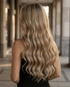 Extensiones Ondas Suave - Rubio Ceniza con Highlights Platino#color_rubio-ceniza-con-highlights-platino