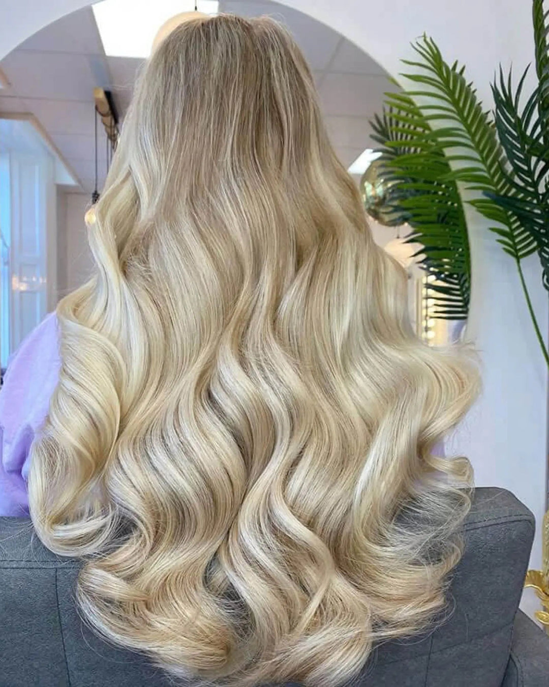Extensiones Onduladas - Rubio claro platino#color_rubio-claro-platino