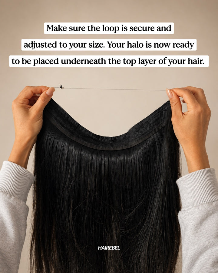 Make sure the loop is secure and adjusted to your size